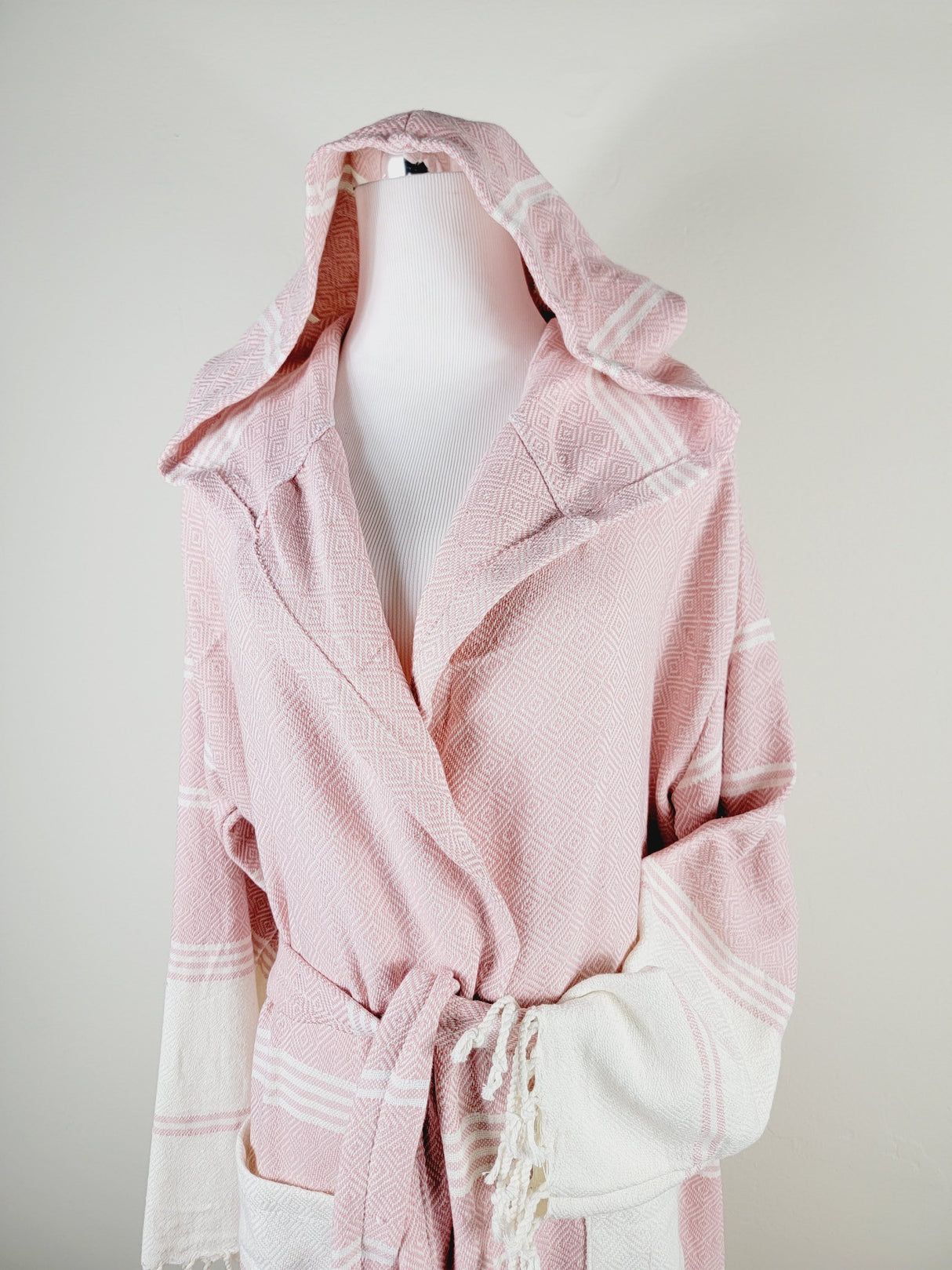Unisex Robe, Beach or spa Robe with pockets - Pink from EBRU Home
