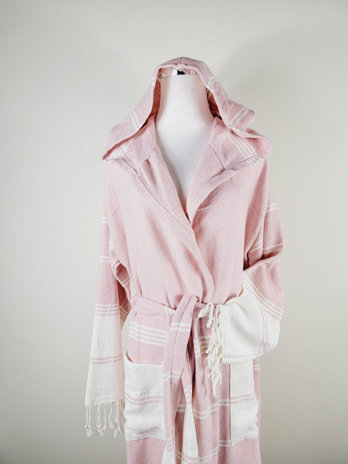 Unisex Robe, Beach or spa Robe with pockets - Pink from EBRU Home