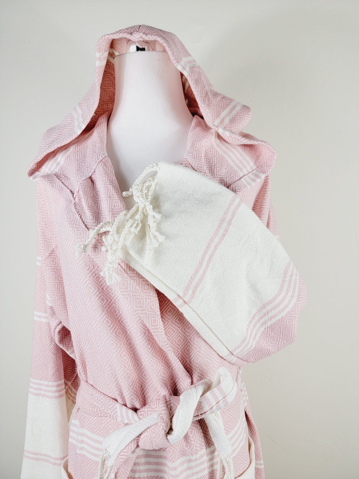 Unisex Robe, Beach or spa Robe with pockets - Pink from EBRU Home