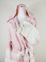 Unisex Robe, Beach or spa Robe with pockets - Pink from EBRU Home