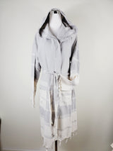 Unisex Robe, Beach or spa Robe with pockets - Gray from EBRU Home