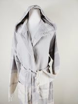 Unisex Robe, Beach or spa Robe with pockets - Gray from EBRU Home