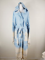 Unisex Robe, Beach or spa Robe with pockets - Light Blue from EBRU Home