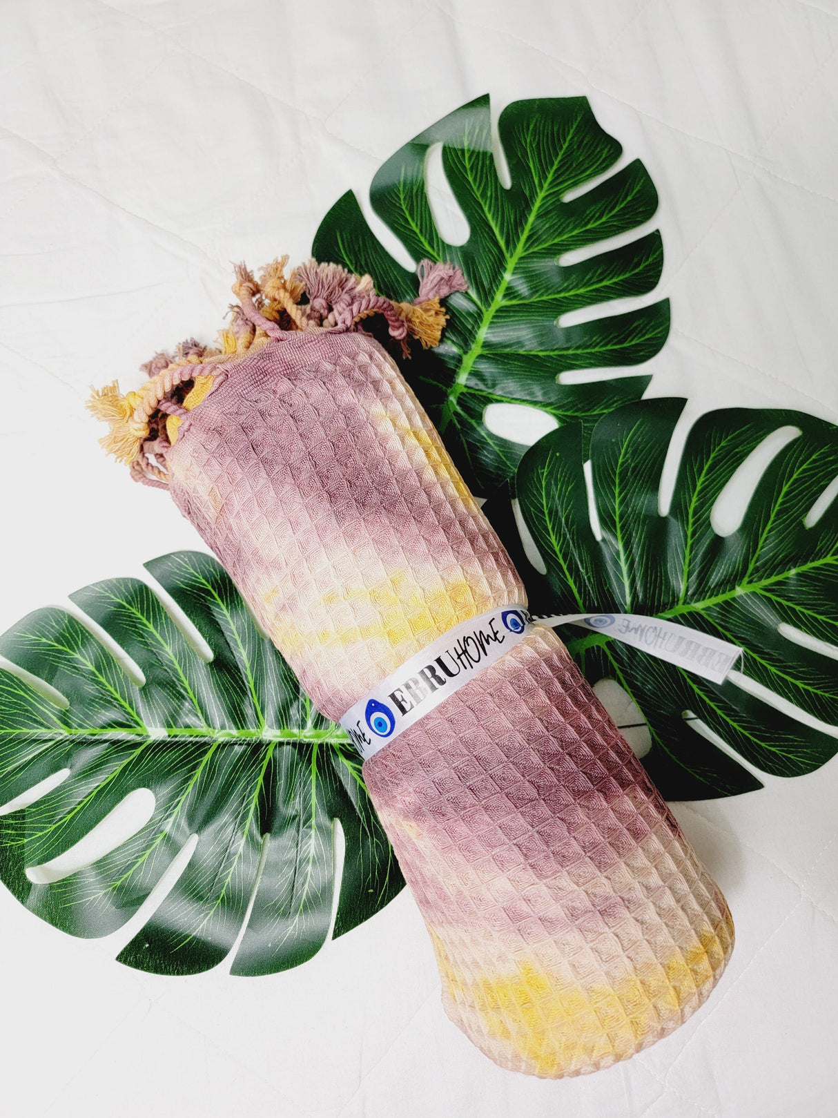 Bath Towel, Waffle Towel, Turkish Beach Towel, Handmade Tie dye from EBRU Home