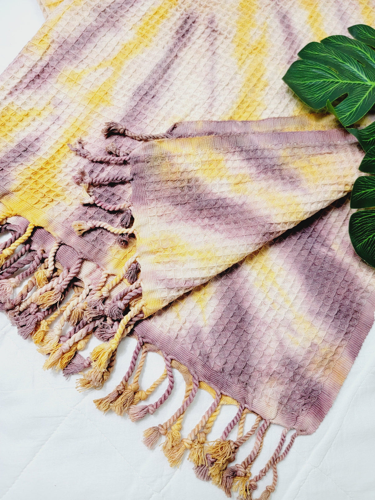 Bath Towel, Waffle Towel, Turkish Beach Towel, Handmade Tie dye from EBRU Home
