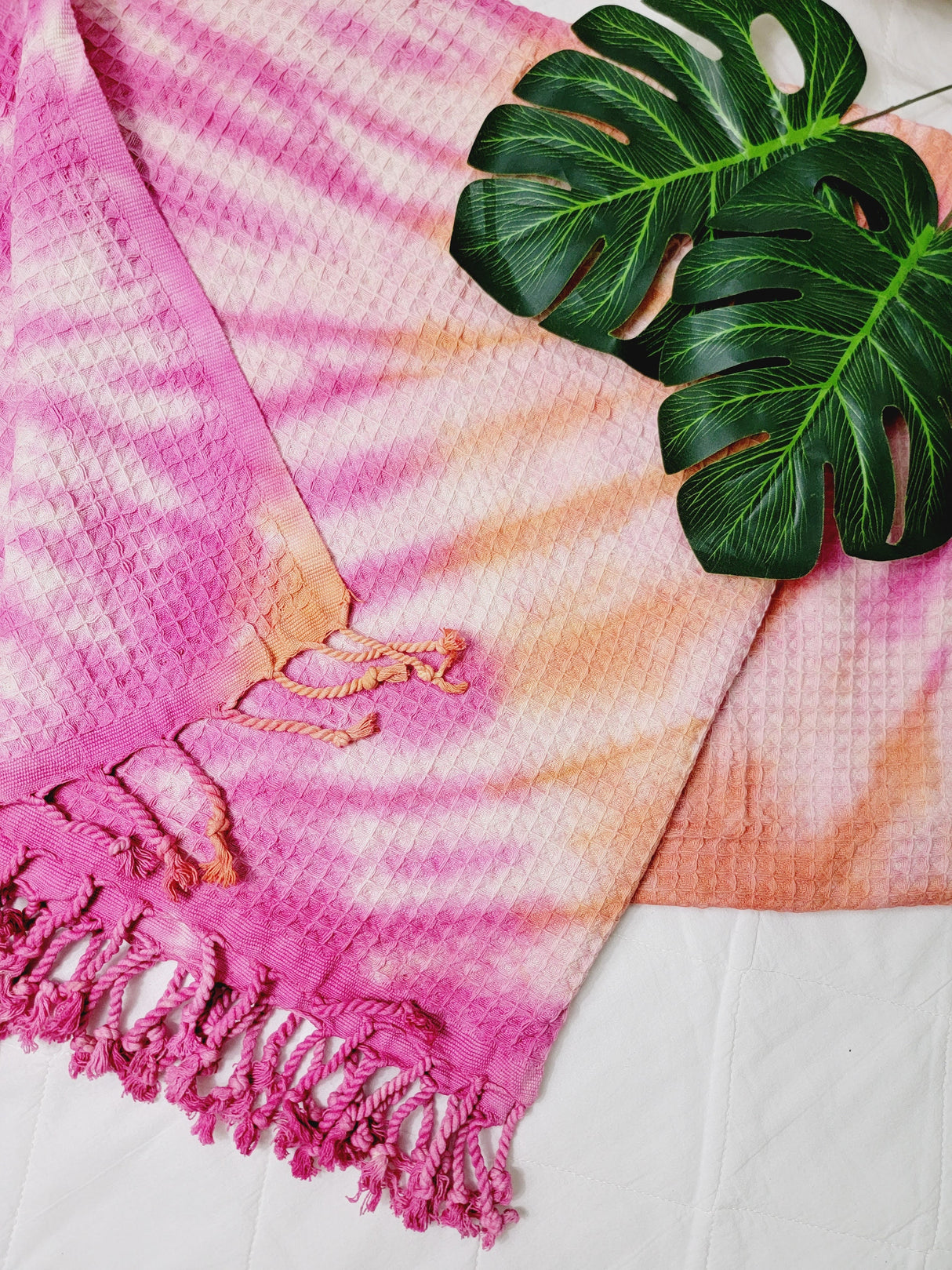 Bath Towel, Waffle Towel, Turkish Beach Towel, Handmade Tie dye from EBRU Home