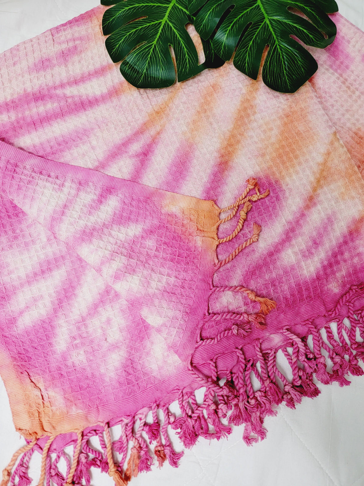 Bath Towel, Waffle Towel, Turkish Beach Towel, Handmade Tie dye from EBRU Home