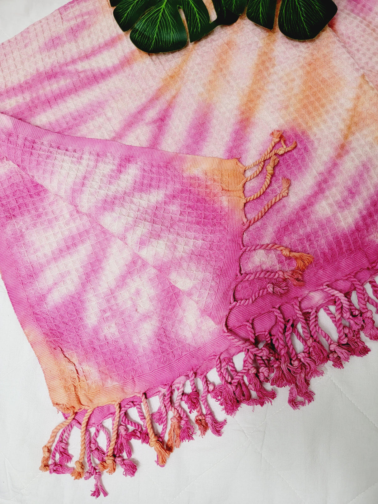 Bath Towel, Waffle Towel, Turkish Beach Towel, Handmade Tie dye from EBRU Home