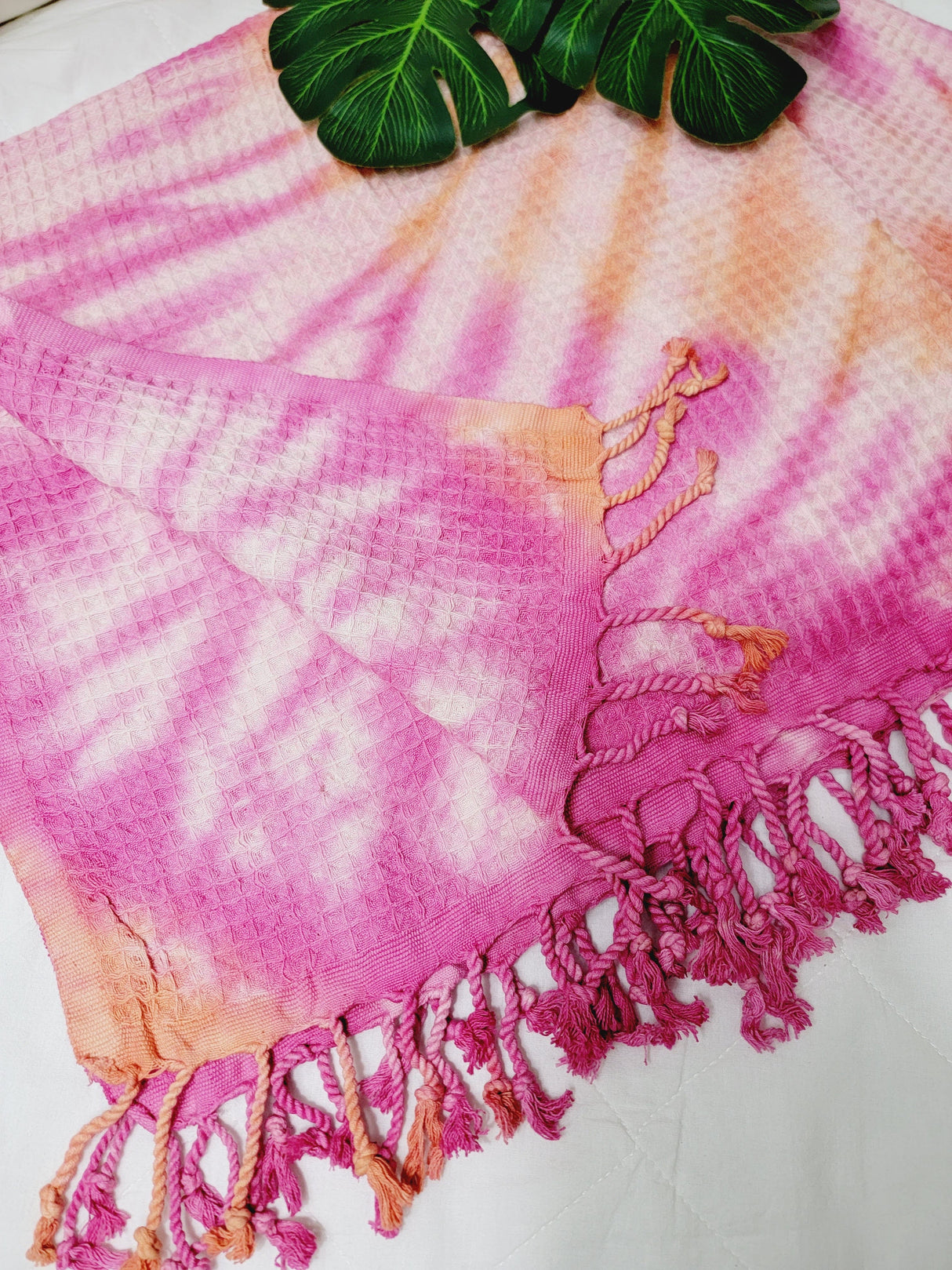 Bath Towel, Waffle Towel, Turkish Beach Towel, Handmade Tie dye from EBRU Home