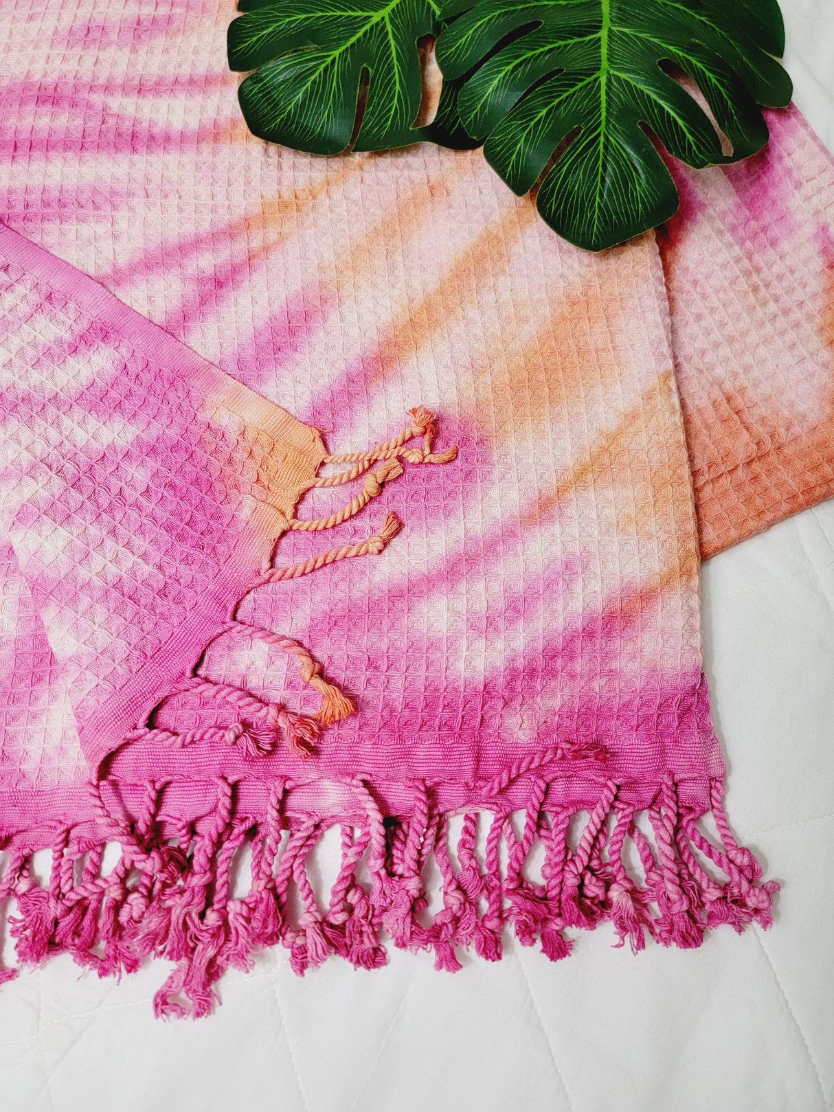 Bath Towel, Waffle Towel, Turkish Beach Towel, Handmade Tie dye from EBRU Home
