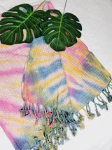 Bath Towel, Waffle Towel, Turkish Beach Towel, Handmade Tie dye from EBRU Home