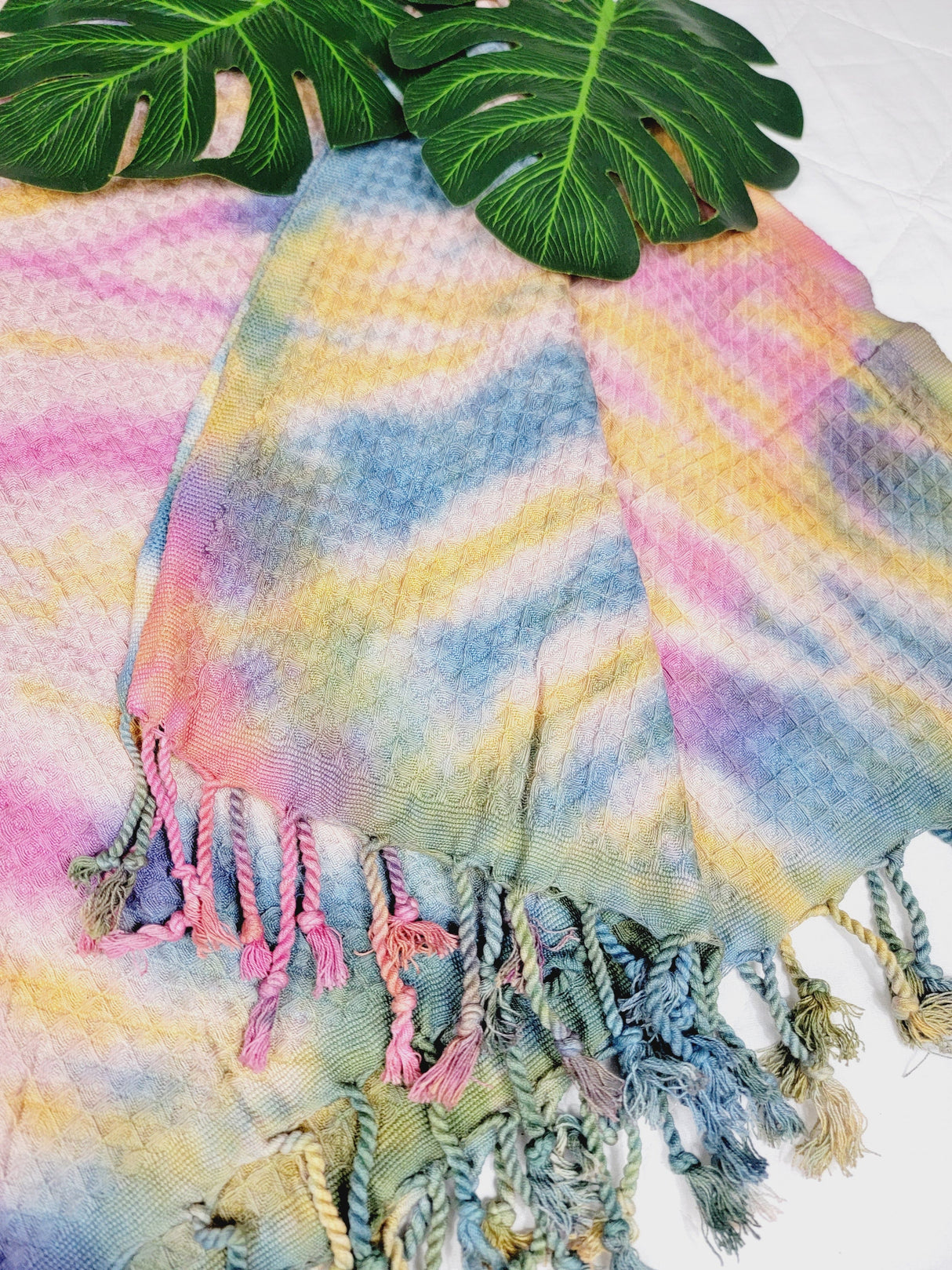 Bath Towel, Waffle Towel, Turkish Beach Towel, Handmade Tie dye from EBRU Home
