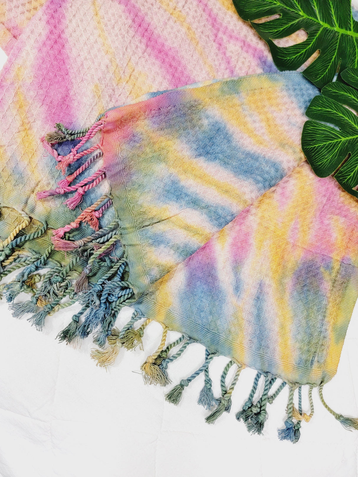 Bath Towel, Waffle Towel, Turkish Beach Towel, Handmade Tie dye from EBRU Home