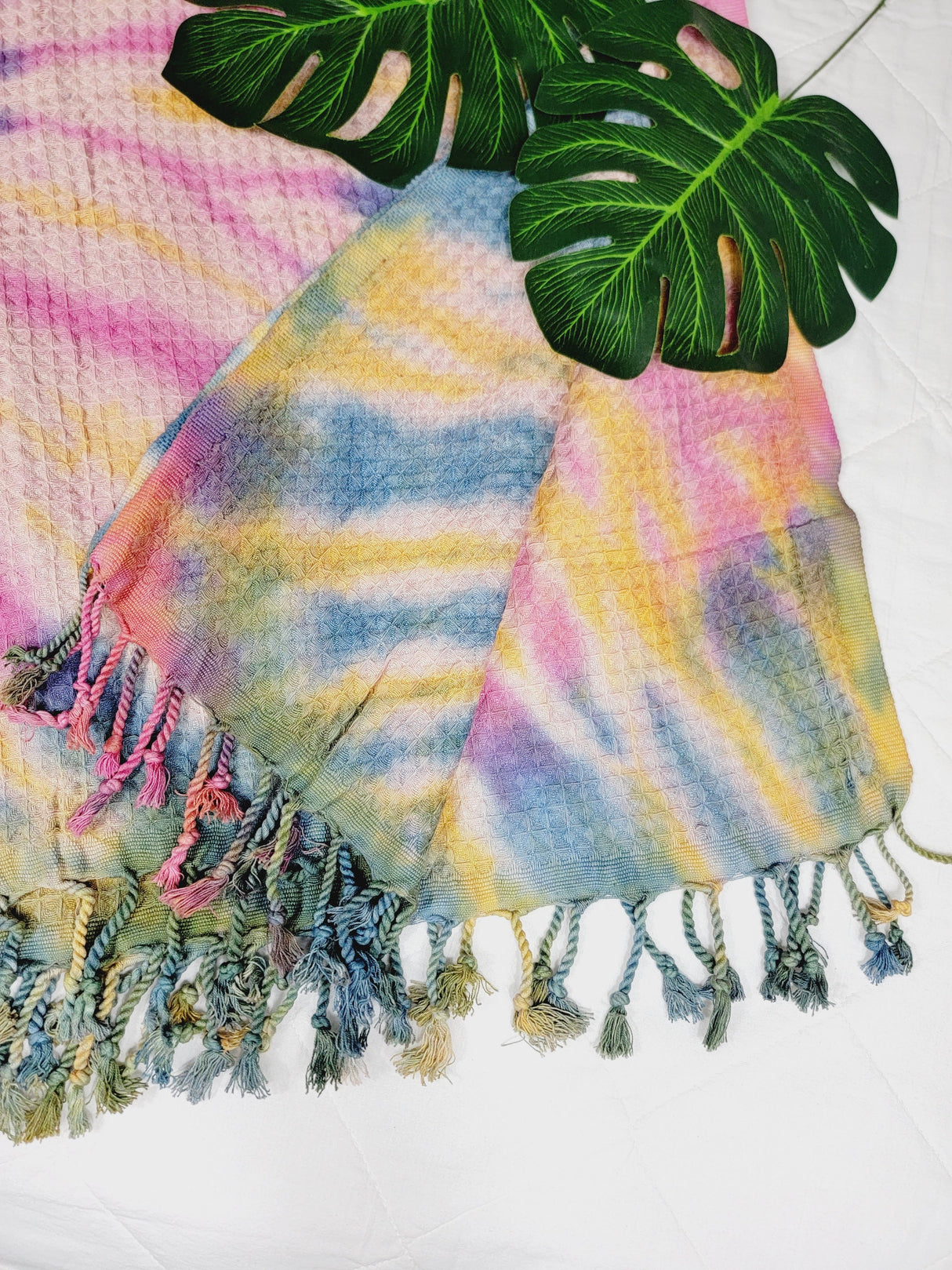 Bath Towel, Waffle Towel, Turkish Beach Towel, Handmade Tie dye from EBRU Home