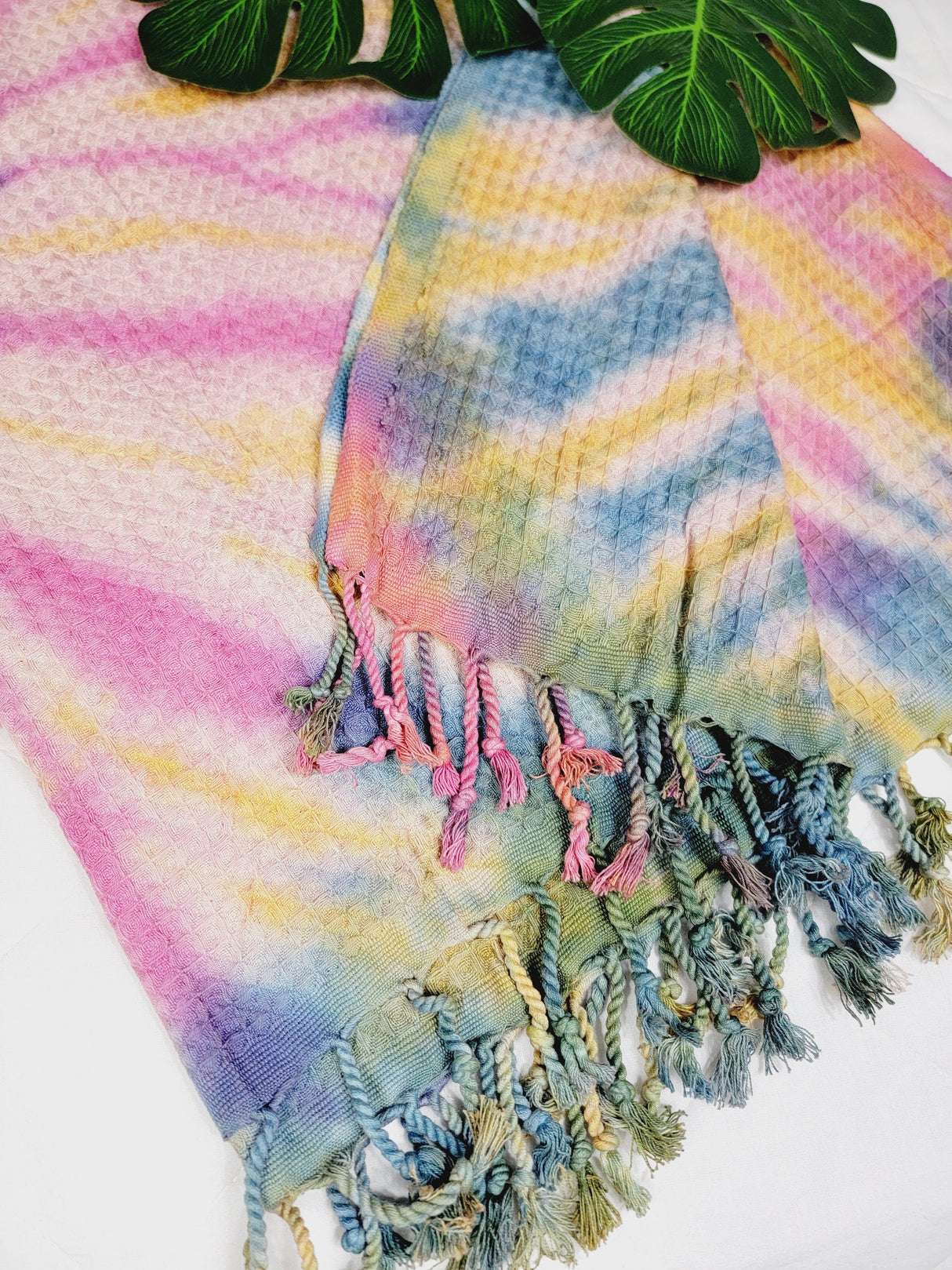 Bath Towel, Waffle Towel, Turkish Beach Towel, Handmade Tie dye from EBRU Home