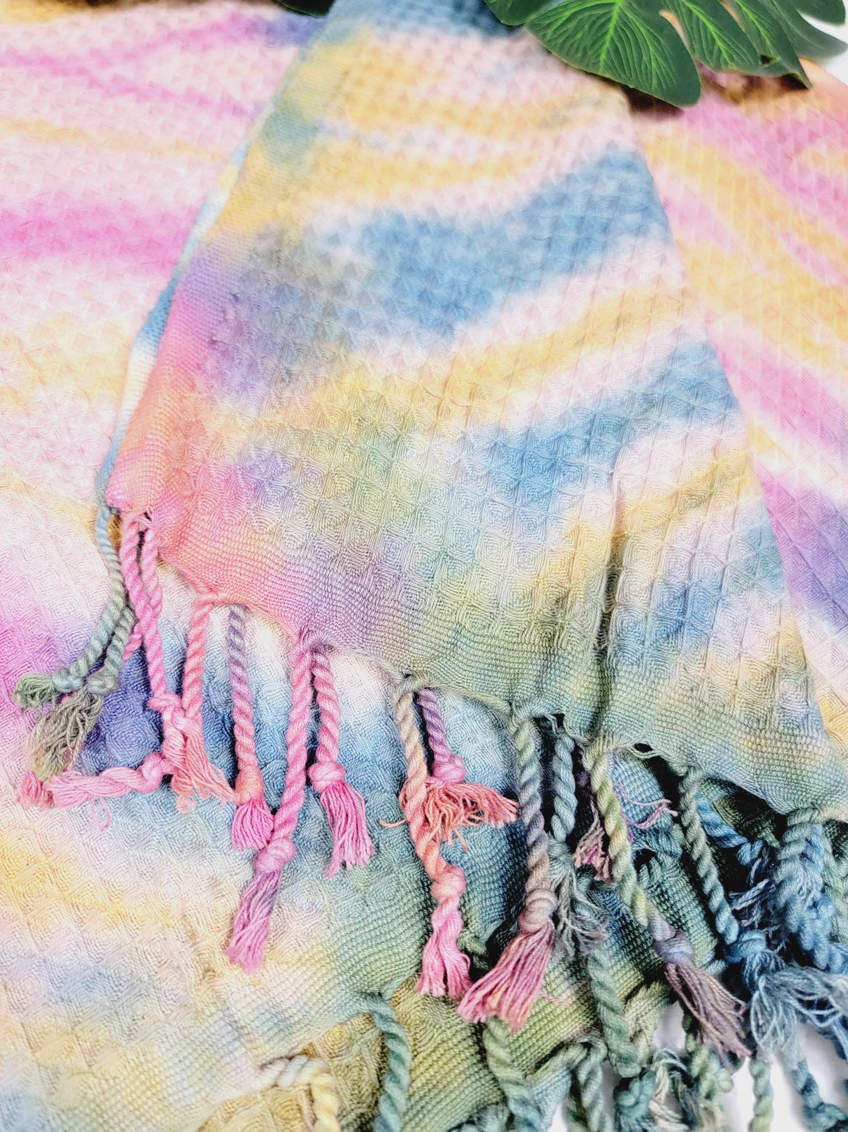 Bath Towel, Waffle Towel, Turkish Beach Towel, Handmade Tie dye from EBRU Home