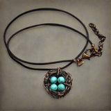Copper Robin Nest Necklace with Up To 5 Beads from Alexa Martha Designs