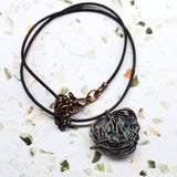 Copper Robin Nest Necklace with Up To 5 Beads from Alexa Martha Designs