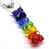 Handmade True Rainbow Crystal Rock Candy Necklace from Alexa Martha Designs