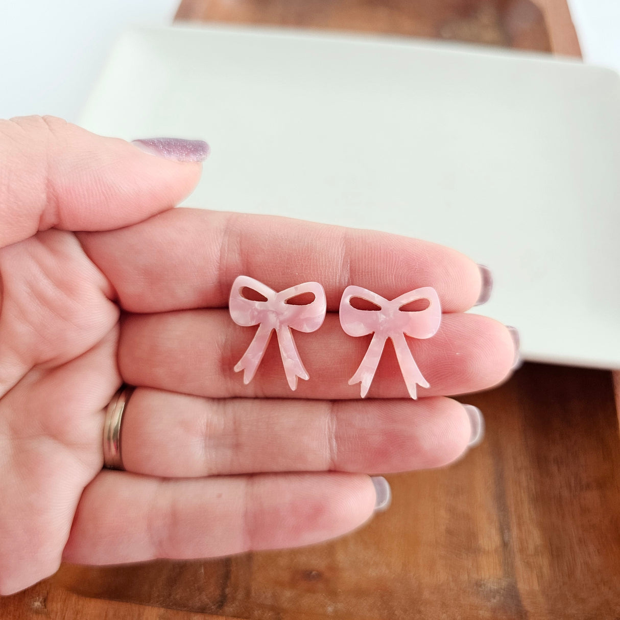 Bow Studs - Pink from Spiffy & Splendid