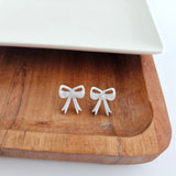 Bow Studs - White from Spiffy & Splendid