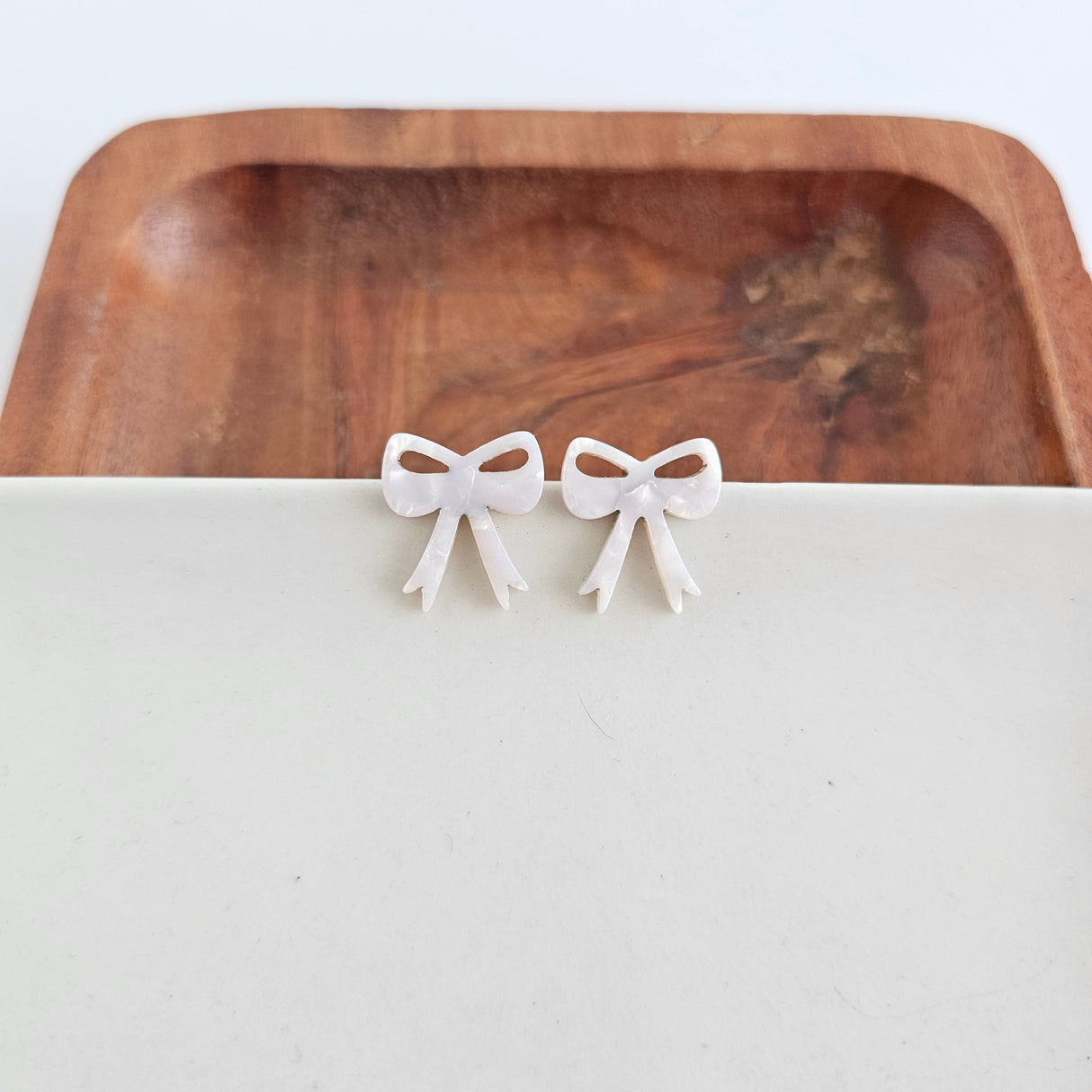 Bow Studs - White from Spiffy & Splendid
