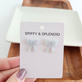 Bow Studs - Light Blue from Spiffy & Splendid