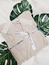 Unisex Robe, Beach or spa Robe with pockets - Beige from EBRU Home