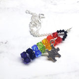 Wire Woven Rainbow Autism Puzzle Piece Bar Necklace-2024 Limited Edition from Alexa Martha Designs