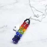 Wire Woven Rainbow Autism Puzzle Piece Bar Necklace-2024 Limited Edition from Alexa Martha Designs