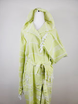 Unisex Robe, Beach or spa Robe with pockets - Sultan Neon from EBRU Home