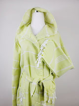 Unisex Robe, Beach or spa Robe with pockets - Sultan Neon from EBRU Home