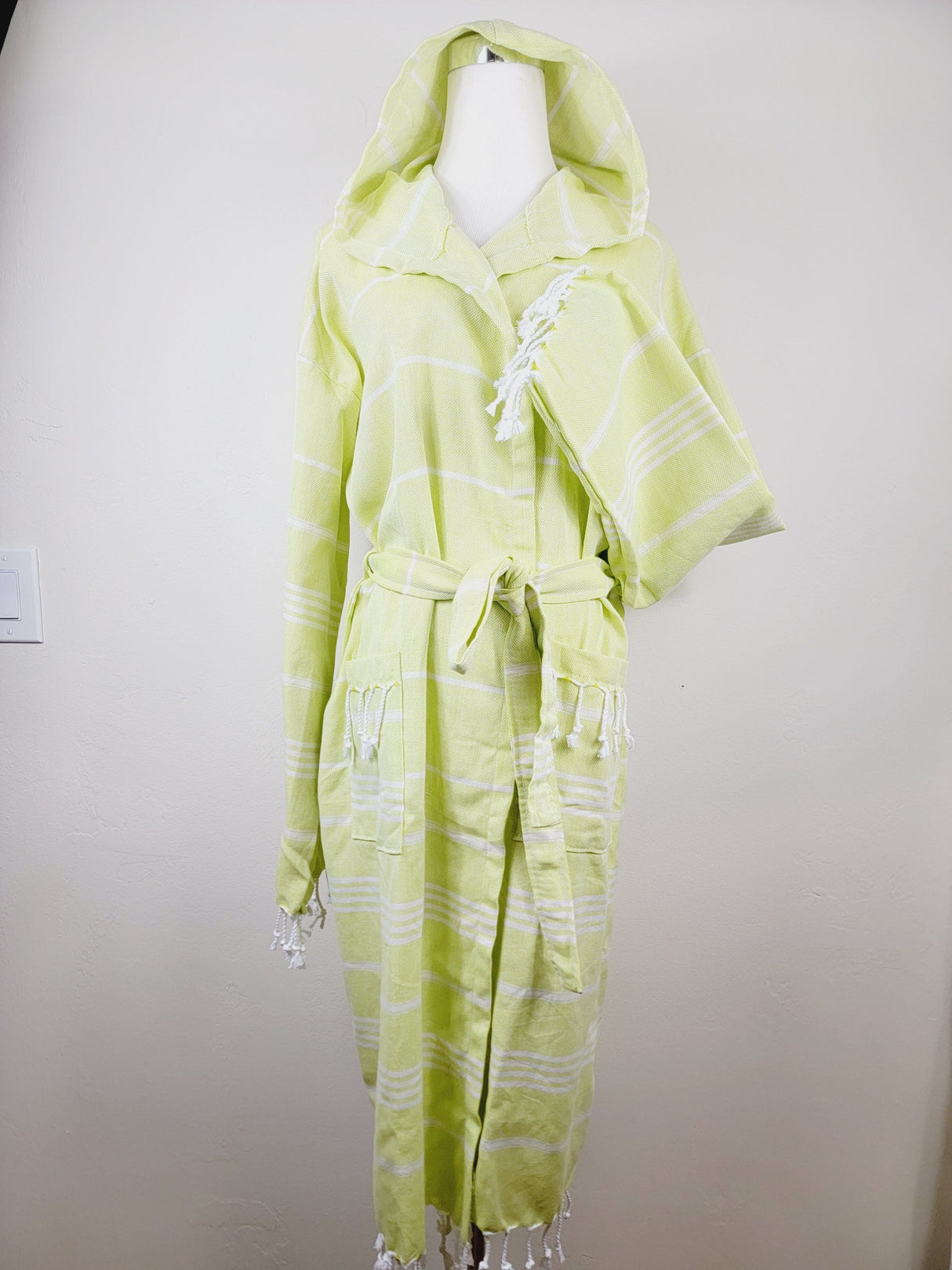 Unisex Robe, Beach or spa Robe with pockets - Sultan Neon from EBRU Home