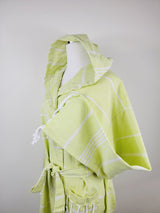 Unisex Robe, Beach or spa Robe with pockets - Sultan Neon from EBRU Home
