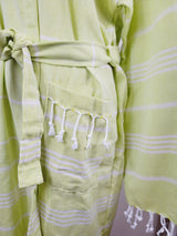 Unisex Robe, Beach or spa Robe with pockets - Sultan Neon from EBRU Home