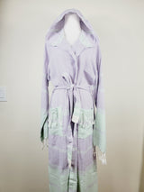 Unisex Robe, Beach or spa Robe with pockets - Lilac / Mint from EBRU Home