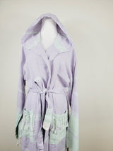 Unisex Robe, Beach or spa Robe with pockets - Lilac / Mint from EBRU Home