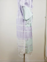 Unisex Robe, Beach or spa Robe with pockets - Lilac / Mint from EBRU Home