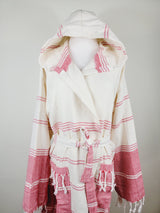 Unisex Robe, Beach or spa Robe with pockets - Red from EBRU Home