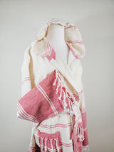 Unisex Robe, Beach or spa Robe with pockets - Red from EBRU Home