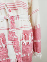 Unisex Robe, Beach or spa Robe with pockets - Red from EBRU Home