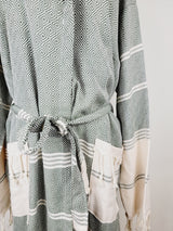 Unisex Robe, Beach or spa Robe with pockets - Dark Green from EBRU Home