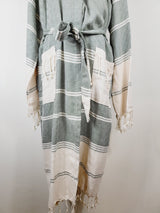 Unisex Robe, Beach or spa Robe with pockets - Dark Green from EBRU Home