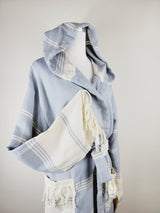 Unisex Robe, Beach or spa Robe with pockets - Sky Blue from EBRU Home