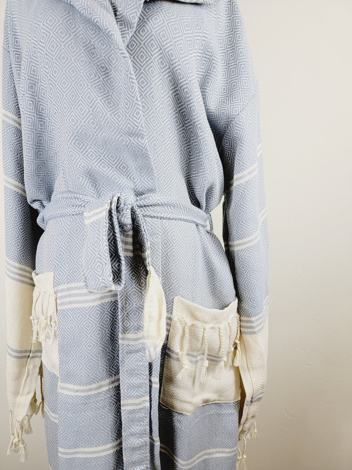 Unisex Robe, Beach or spa Robe with pockets - Sky Blue from EBRU Home