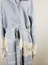 Unisex Robe, Beach or spa Robe with pockets - Sky Blue from EBRU Home