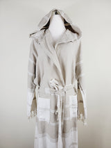 Unisex Robe, Beach or spa Robe with pockets - Beige from EBRU Home