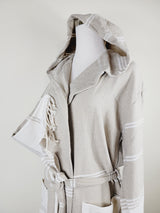 Unisex Robe, Beach or spa Robe with pockets - Beige from EBRU Home