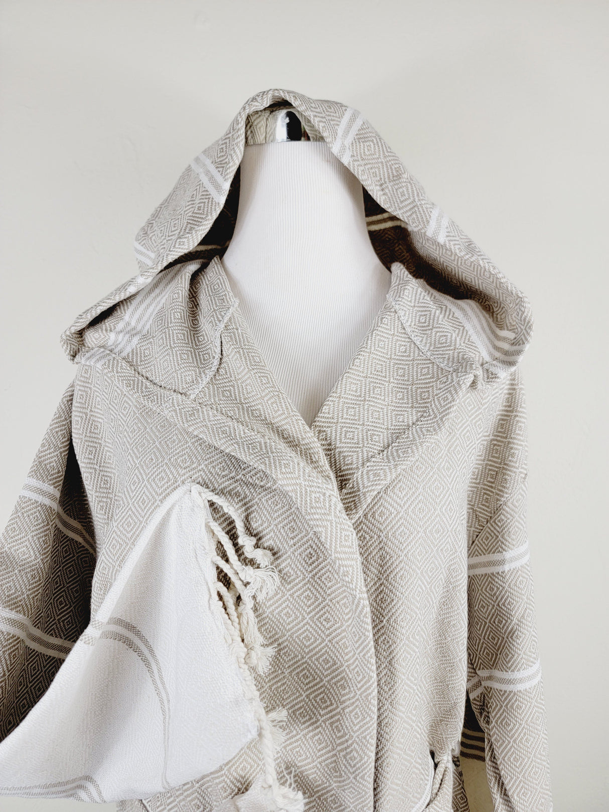 Unisex Robe, Beach or spa Robe with pockets - Beige from EBRU Home
