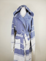 Unisex Robe, Beach or spa Robe with pockets - Blue from EBRU Home